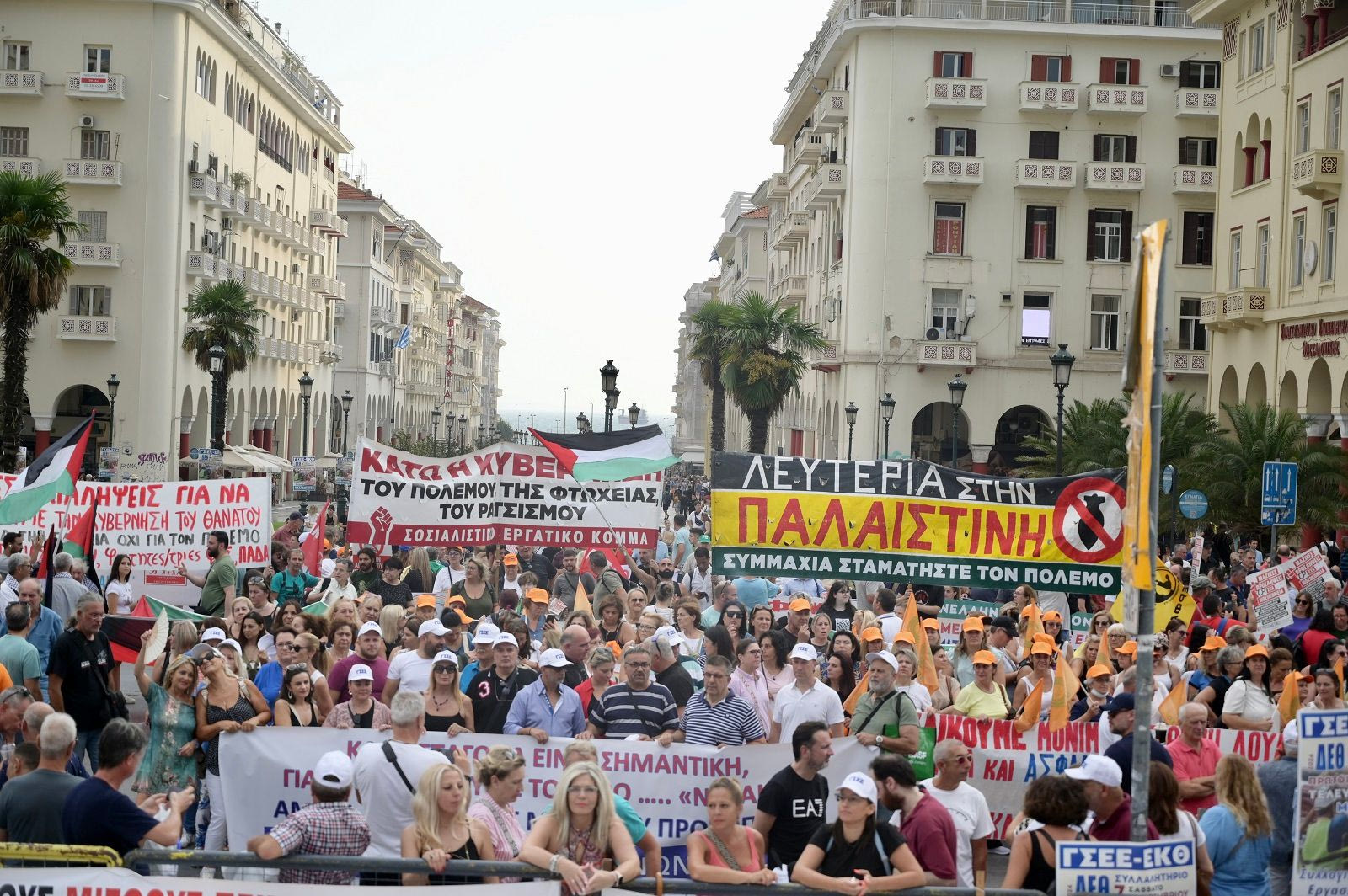 Συγκέντρωση διαμαρτυρίας της ΓΣΕΕ ΑΔΕΔΥ στη Θεσσαλονίκη στα πλαίσια της 88ης ΔΕΘ Σάββατο 7 Σεπτεμβρίου 2024