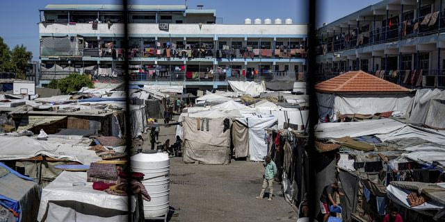 Παλαιστίνιοι βρίσκουν καταφύγιο σε σχολείο