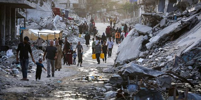 Εκτοπισμένοι Παλαιστίνιοι στη Γάζα