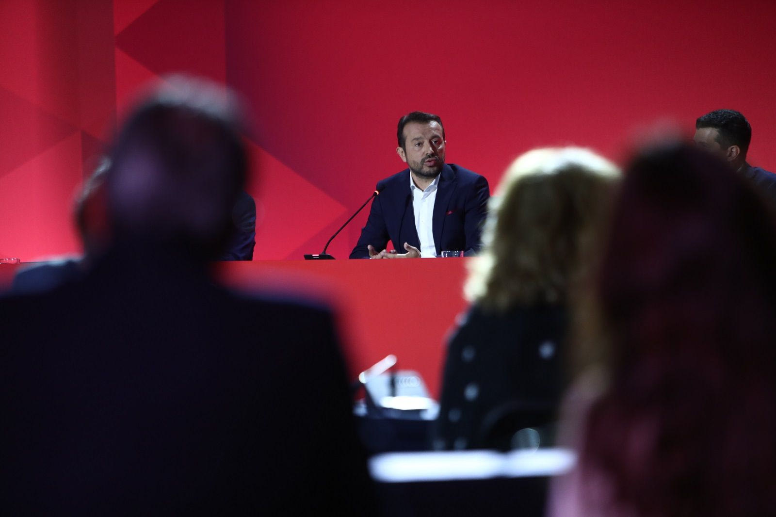 Συνέντευξη τύπου του Νίκου Παππά, προέδρου της Κοινοβουλευτικής Ομάδας του ΣΥΡΙΖΑ - Προοδευτική Συμμαχία, στο πλαίσιο της 88ης Διεθνούς Έκθεσης Θεσσαλονίκης, στο Βελλίδειο Συνεδριακό Κέντρο