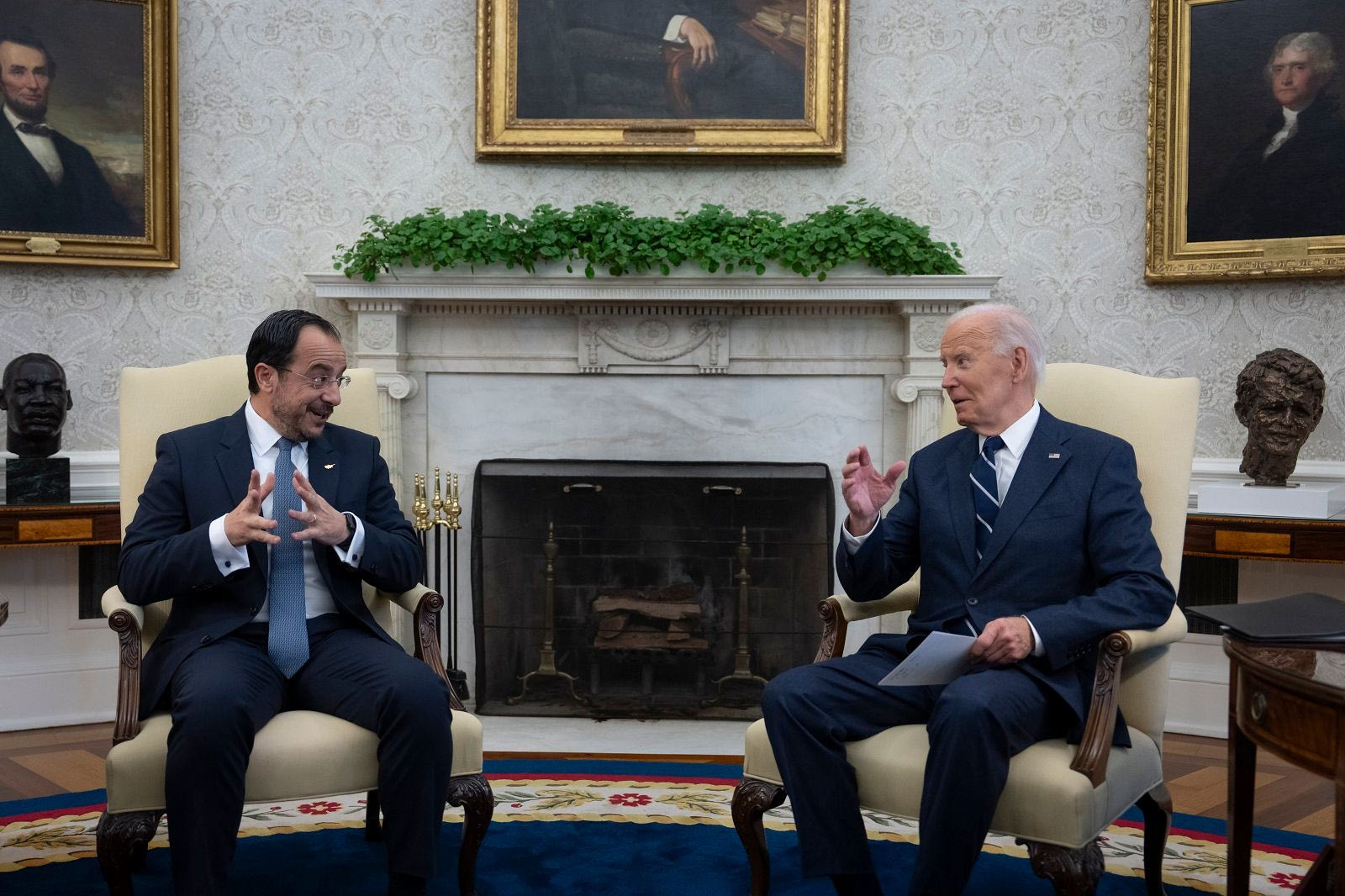 Τζο Μπάιντεν και Νίκος Χριστοδουλίδης