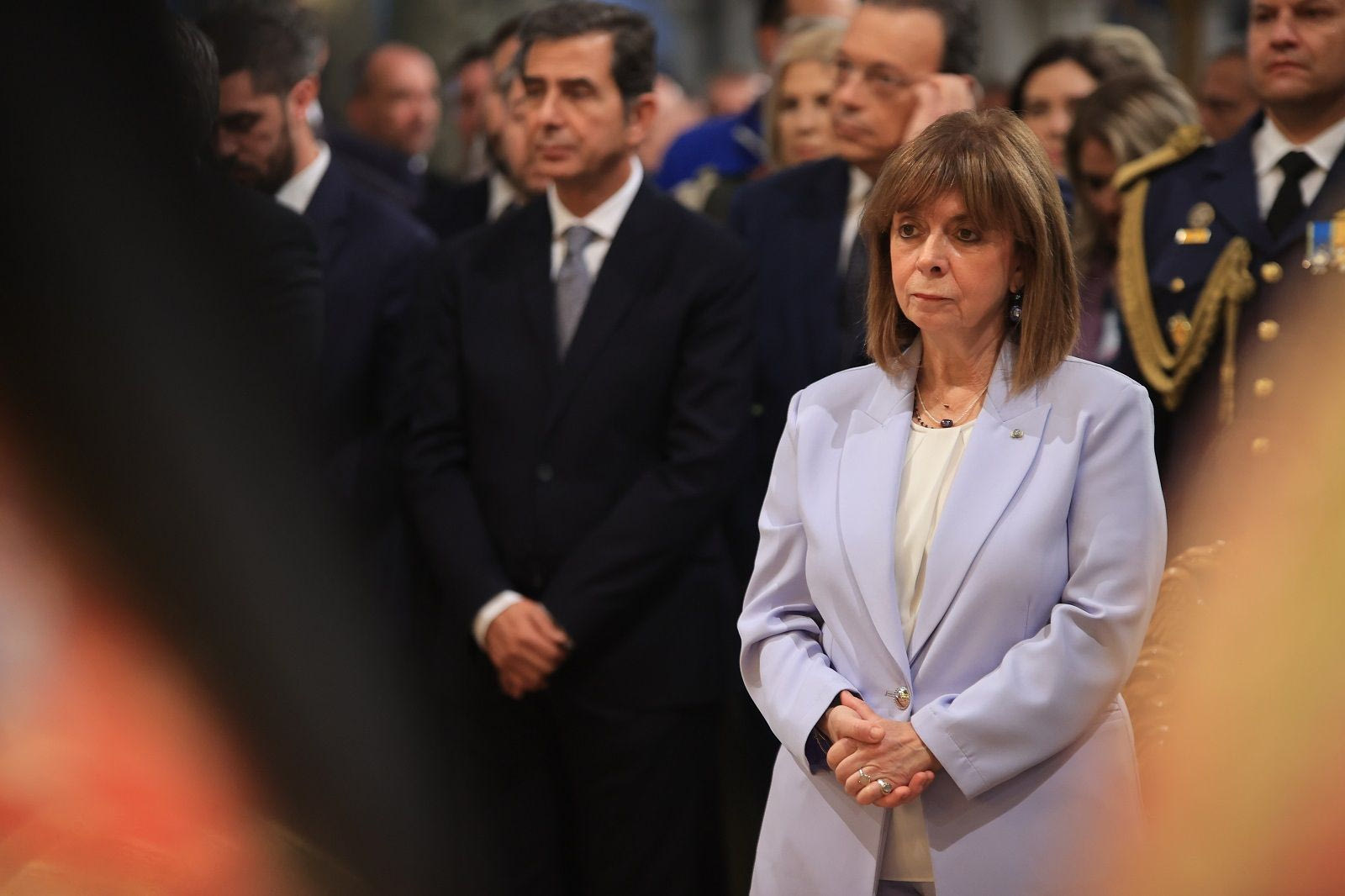 Δοξολογία στον Ιερό Ναό Αγίου Δημητρίου για τον εορτασμό του Πολιούχου Αγίου Δημητρίου, παρουσία της Προέδρου της Δημοκρατίας Κατερίνας Σακελλαροπούλου.