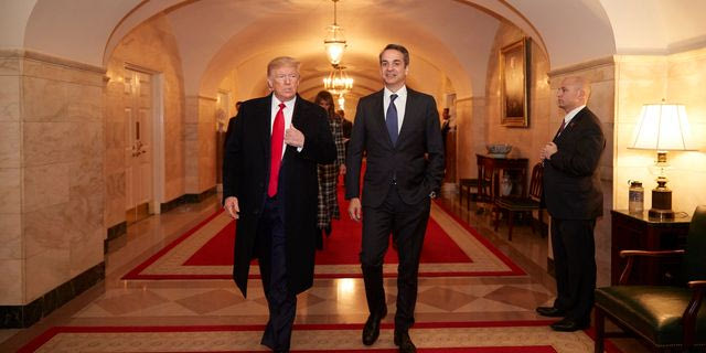 Ντόναλντ Τραμπ και Κυριάκος Μητσοτάκης στις ΗΠΑ