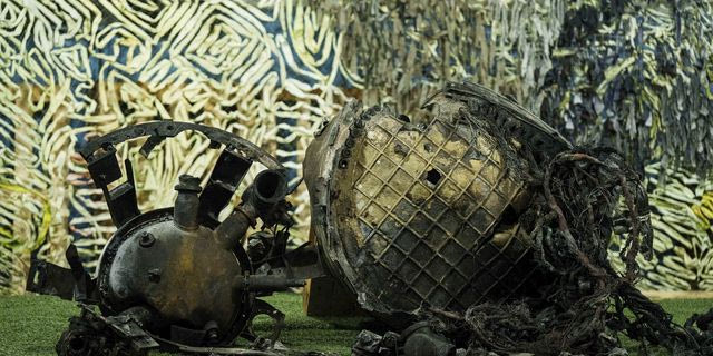 Τα θραύσματα του ρωσικού πυραύλου