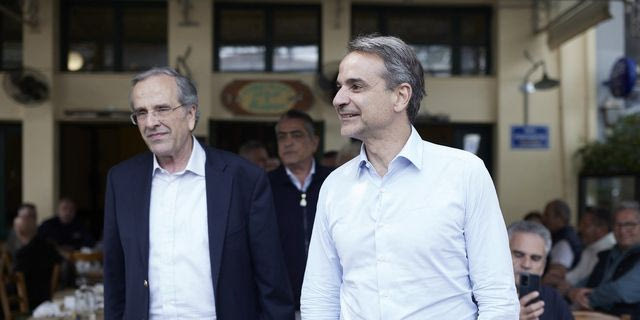 Ο Αντώνης Σαμαράς και ο Κυριάκος Μητσοτάκης