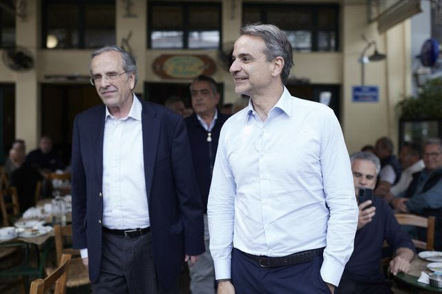 Ο Αντώνης Σαμαράς και ο Κυριάκος Μητσοτάκης