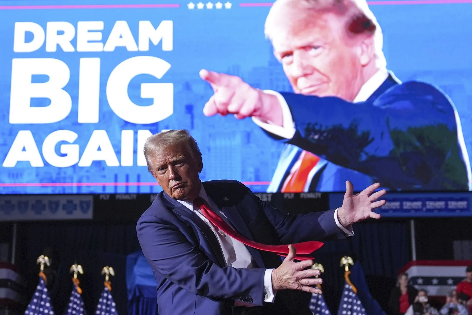 Ο Τραμπ σε προεκλογική του ομιλία