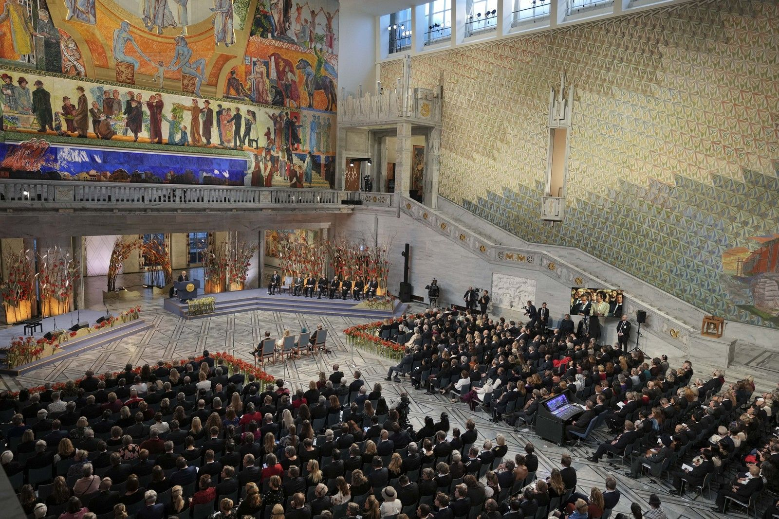 Τελετή απονομής του βραβείου Νόμπελ Ειρήνης στο Δημαρχείο του Όσλο