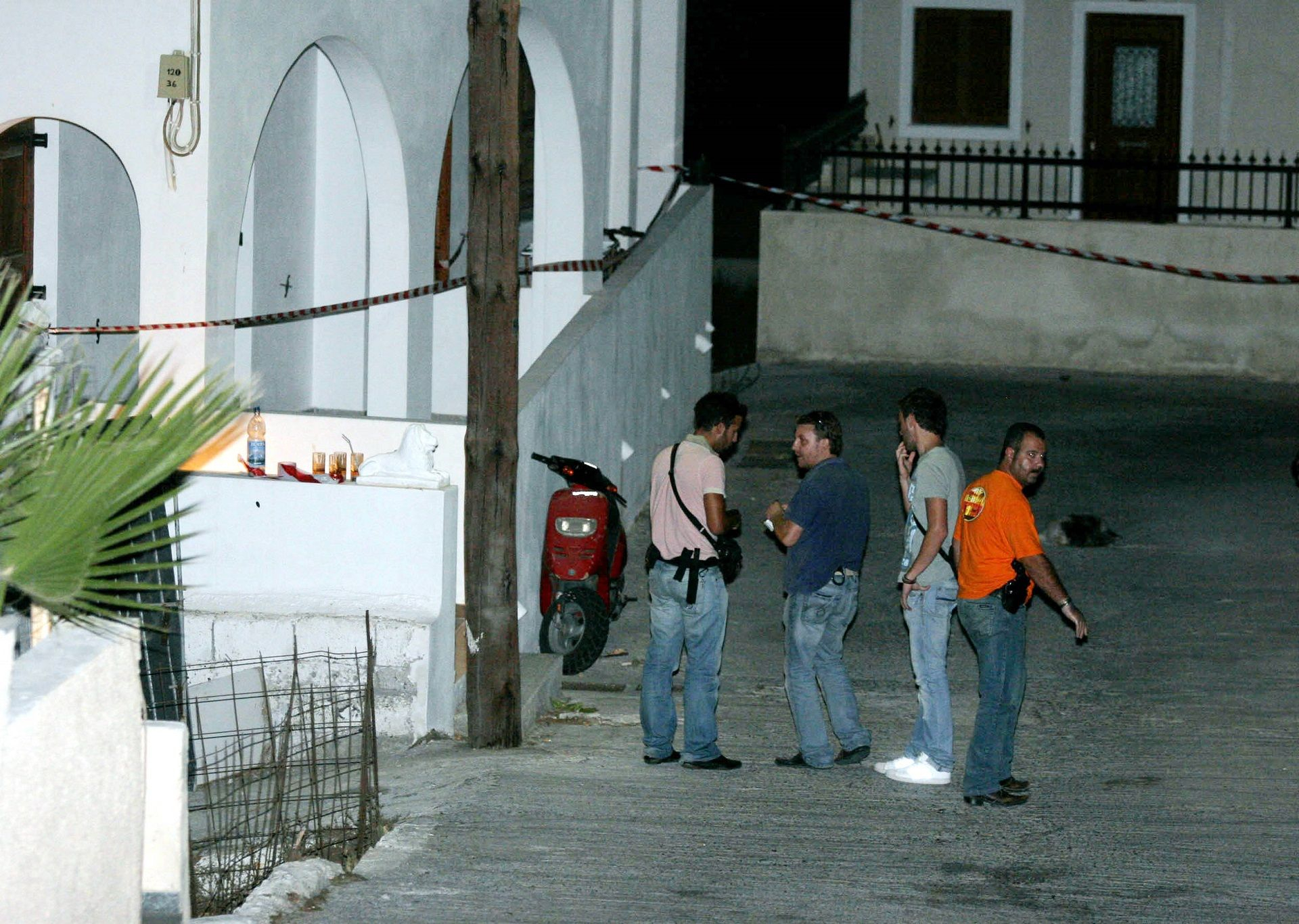 Η σκηνή του εγκλήματος στη Σαντορίνη