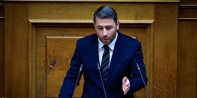 Ο Νίκος Ανδρουλάκης στη Βουλή
