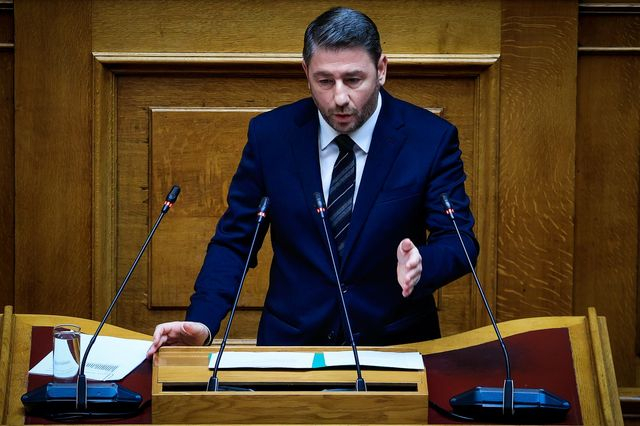 Ο Νίκος Ανδρουλάκης στη Βουλή