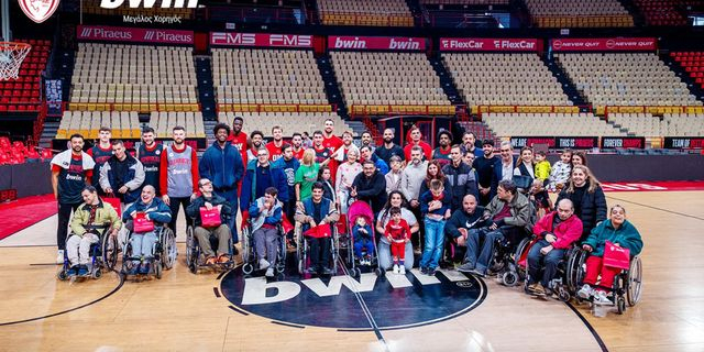 bwin – ΚΑΕ Ολυμπιακός: Μαζί στο παρκέ με παιδιά & ενήλικες από τρία ιδρύματα