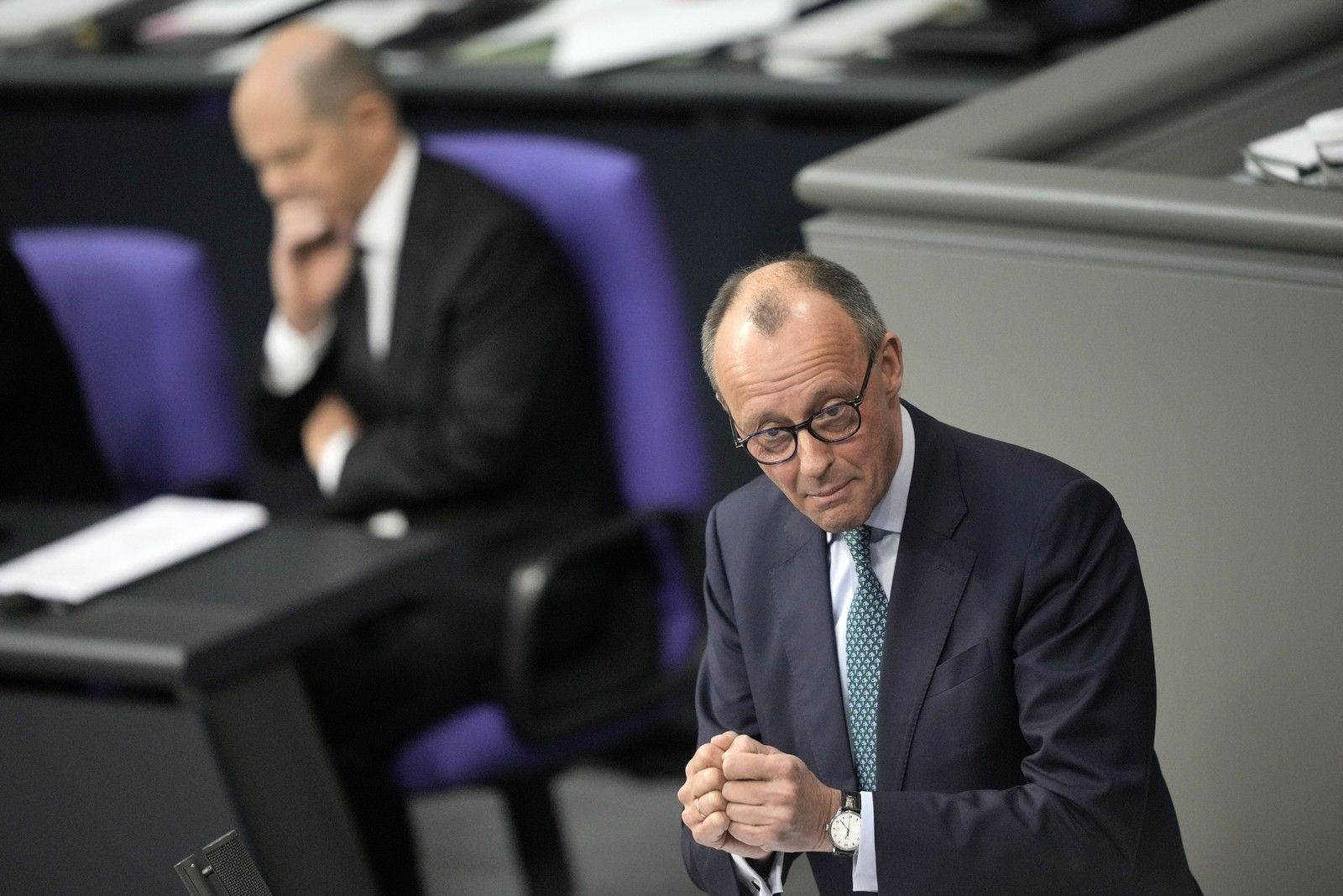 Όλαφ Σολτς και Φρίντριχ Μερτς