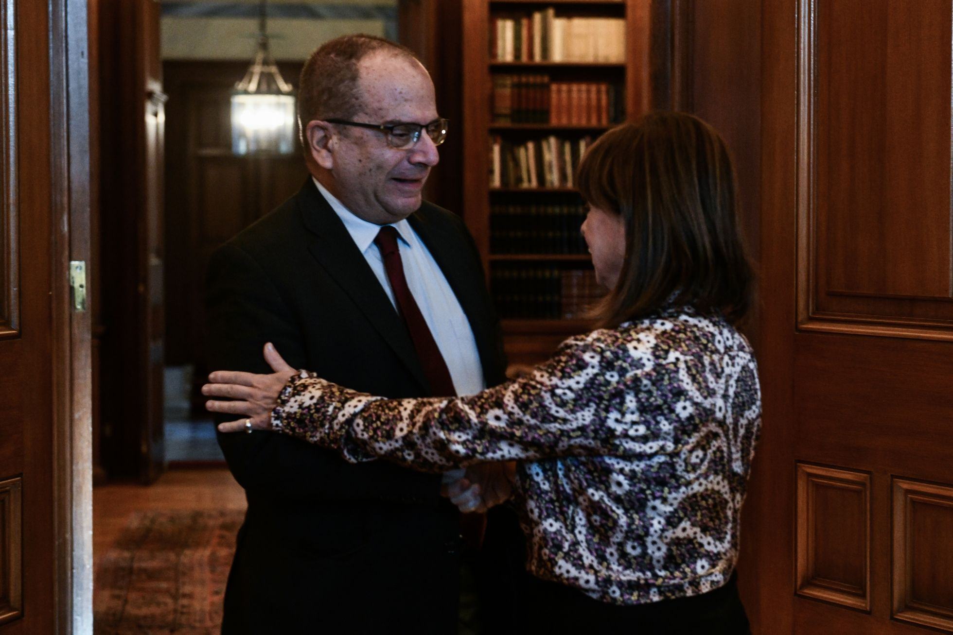 Συνάντηση της Κατερίνας Σακελλαροπούλου με τον Πρόεδρο της Αρχής Διασφάλισης του Απορρήτου (ΑΔΑΕ) των Επικοινωνιών Χρήστο Ράμμο, Πέμπτη 22 Δεκεμβρίου 2022.