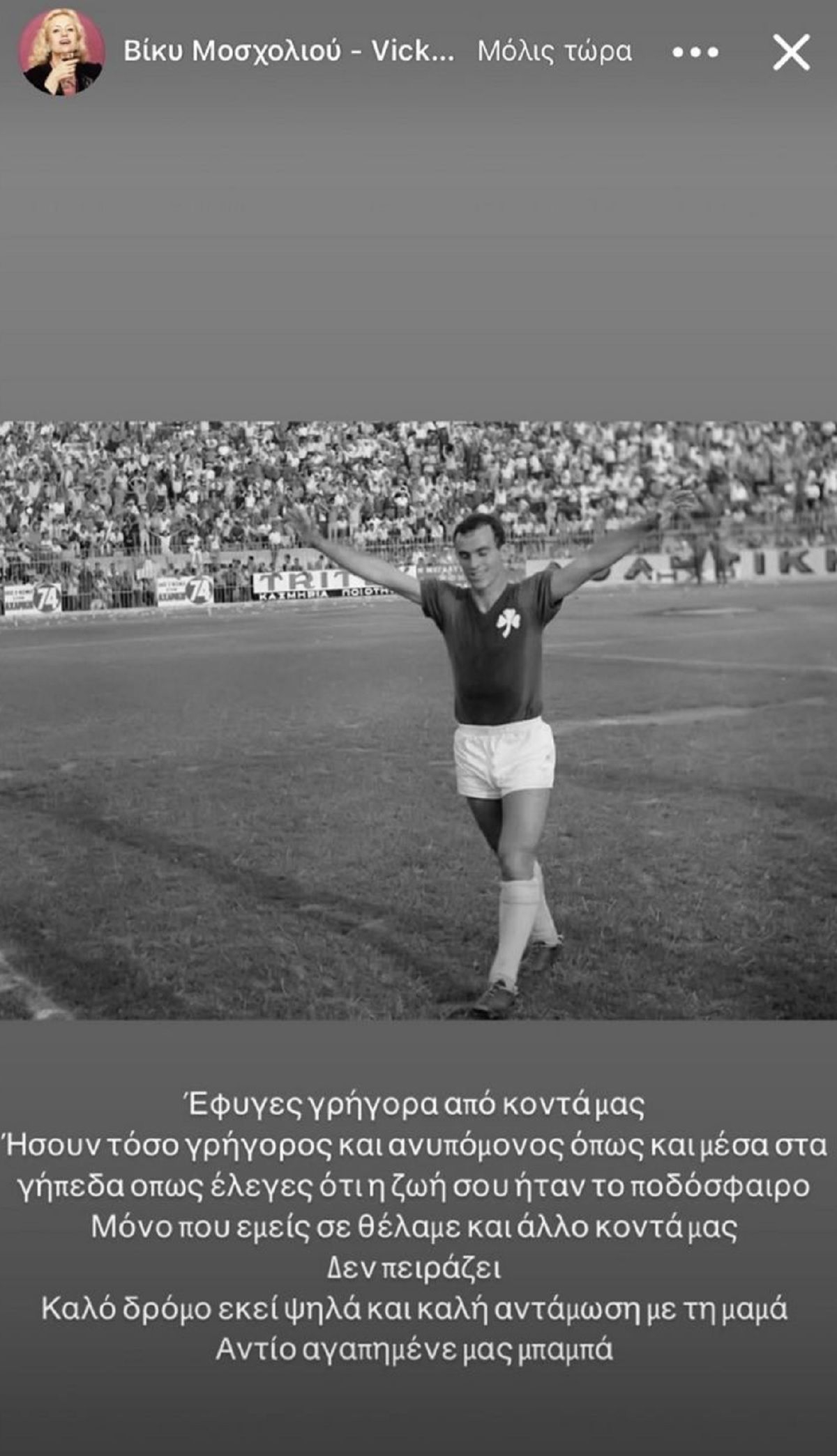 Η ανάρτηση των κορών του Μίμη Δομάζου