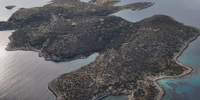Αεροφωτογραφία του νησιού Φλέβες