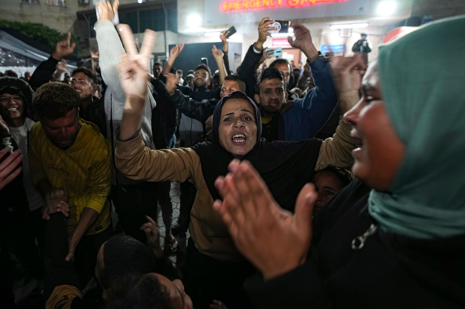 a group of people in a crowd