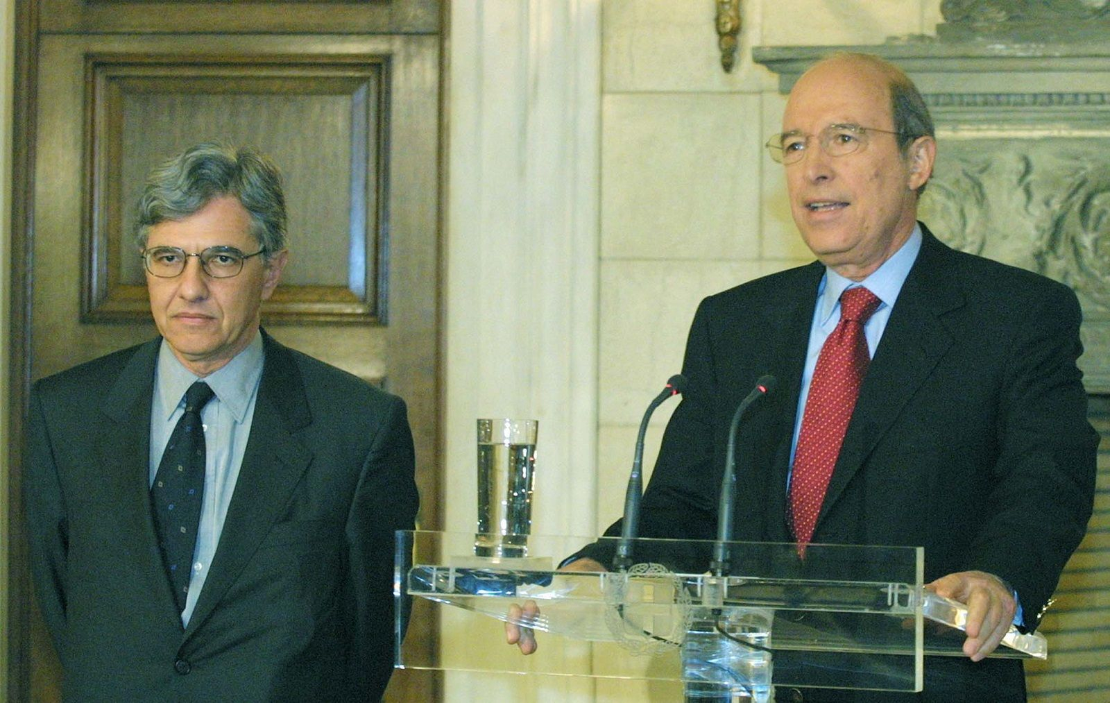 O Τάσος Γιαννίτσης και ο Κώστας Σημίτης 