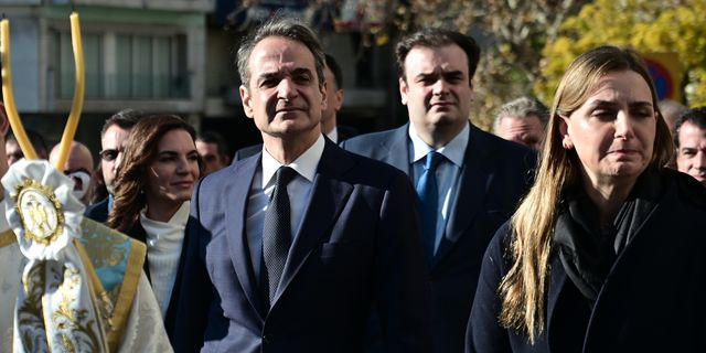 Ο Κυριάκος Μητσοτάκης στον αγιασμό των Υδάτων στη Δεξαμενή Αθηνών