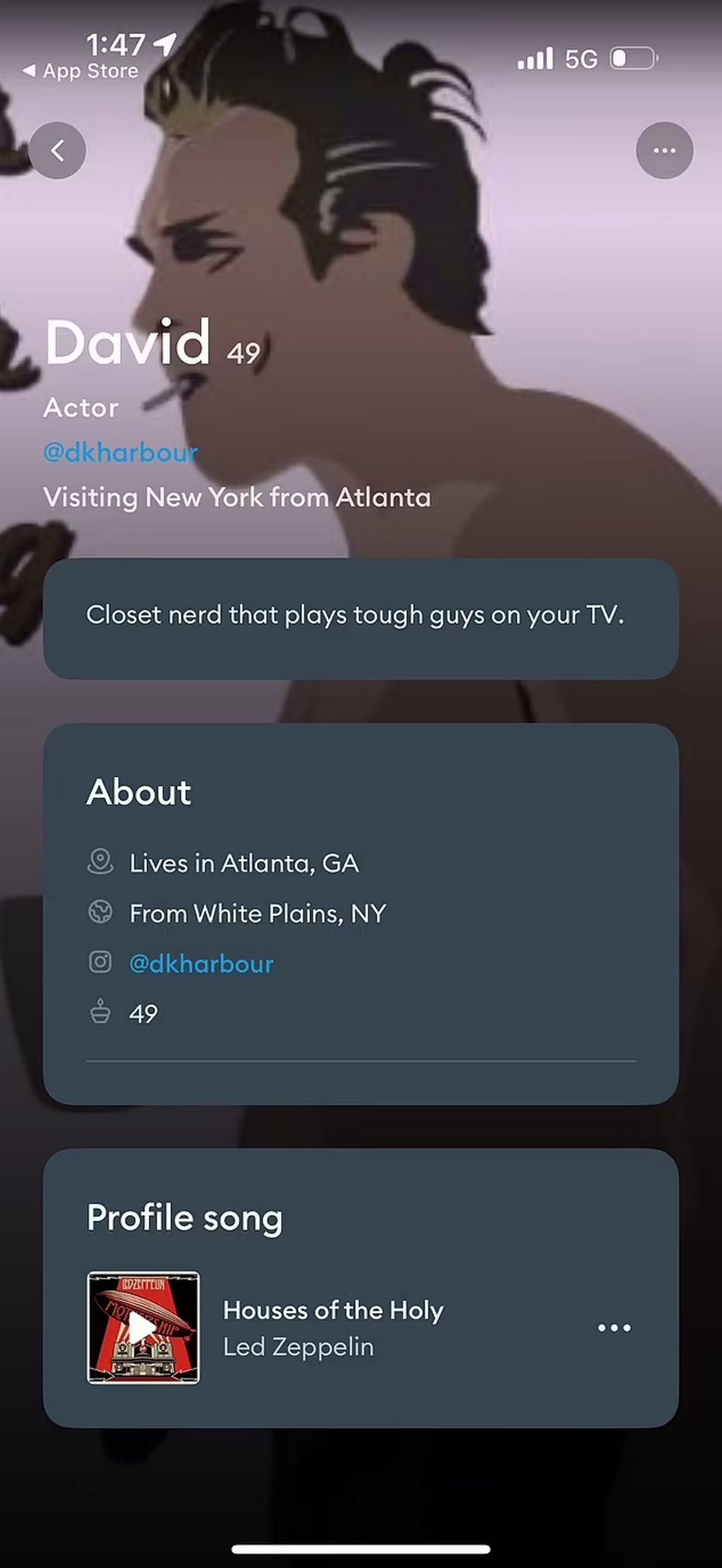 Το προφίλ του David Harbour στο Raya