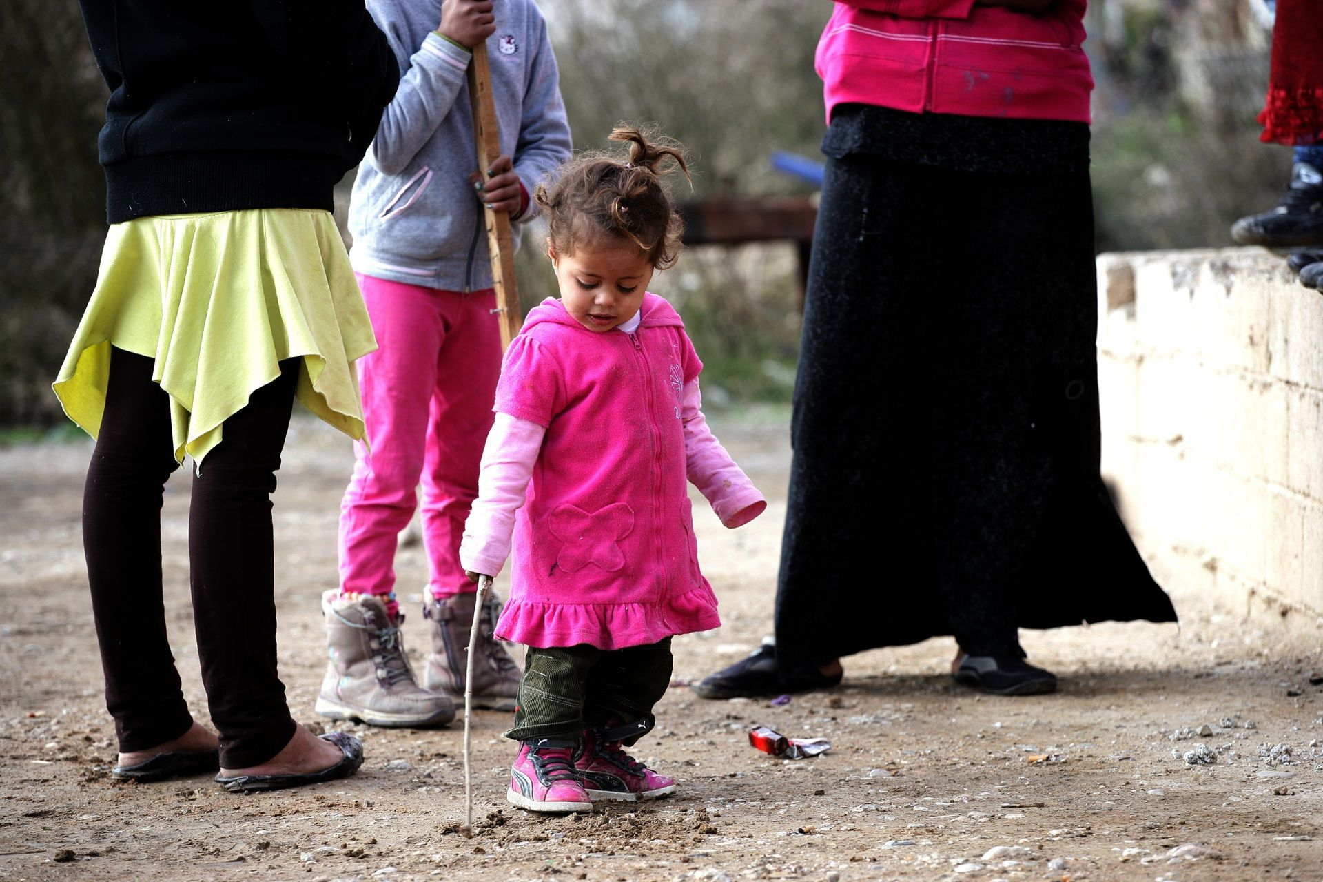Στιγμιότυπο από τον οικισμό Ρομά στα Μέγαρα (αρχείου)