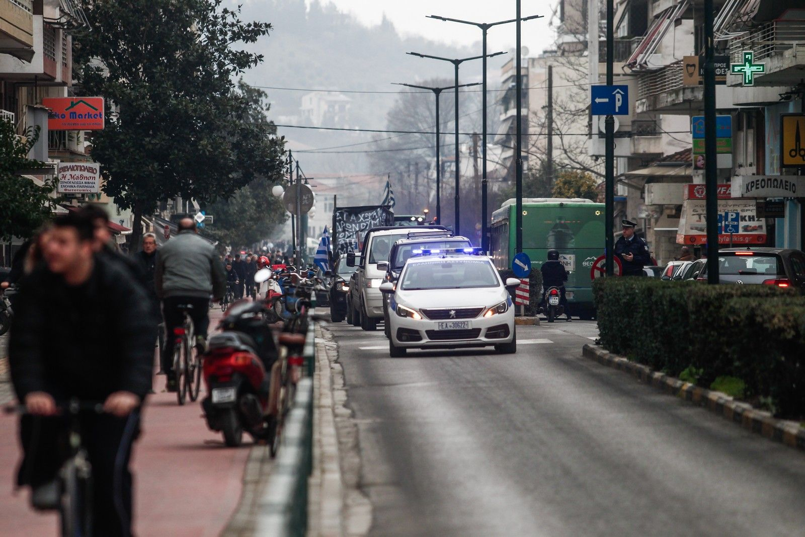 Διαμαρτυρία αγροτών στην πόλη των Τρικάλων