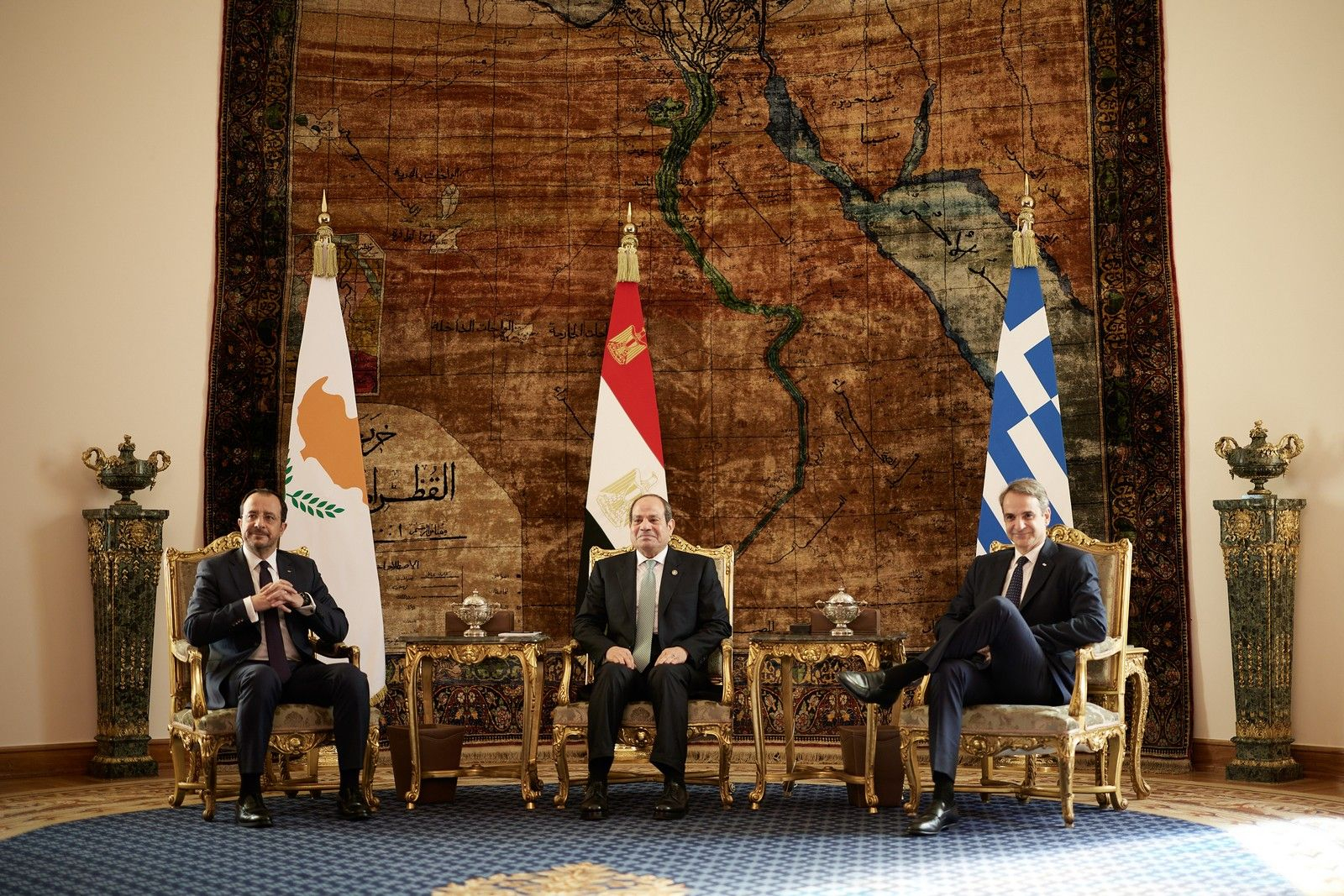 Τριμερής Σύνοδος Κορυφής Ελλάδας - Αιγύπτου - Κύπρου στο Κάιρο.