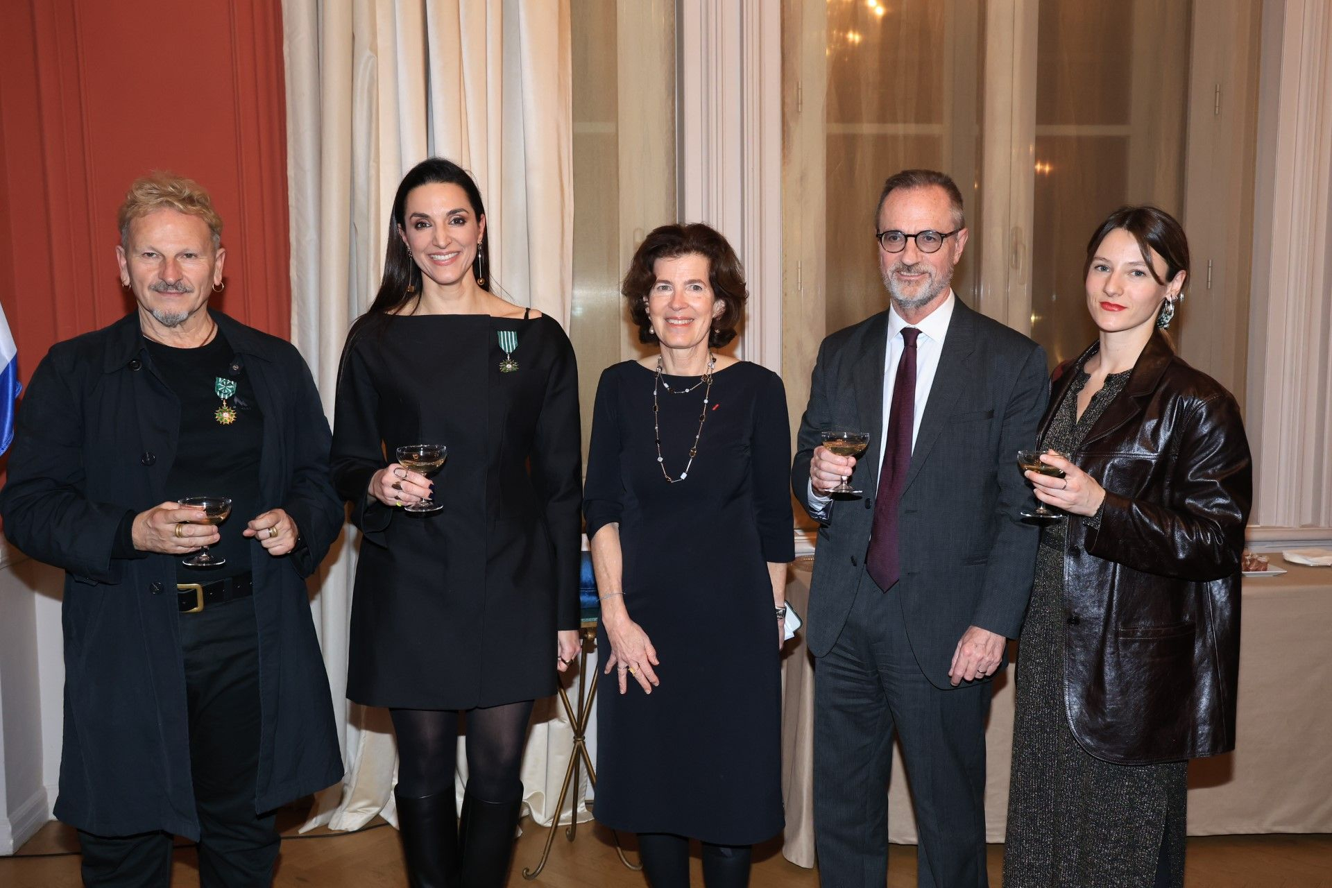 Μιχαήλ Μαρμαρινός, Laurence Auer, Πρέσβειρα της Γαλλίας στην Ελλάδα, Κατερίνα Ευαγγελάτου, Νicolas Eybalin, Διευθυντής Γαλλικού Ινστιτούτου, Anouk Rigeade, Μορφωτική Ακόλουθος Γαλλικής Πρεσβείας