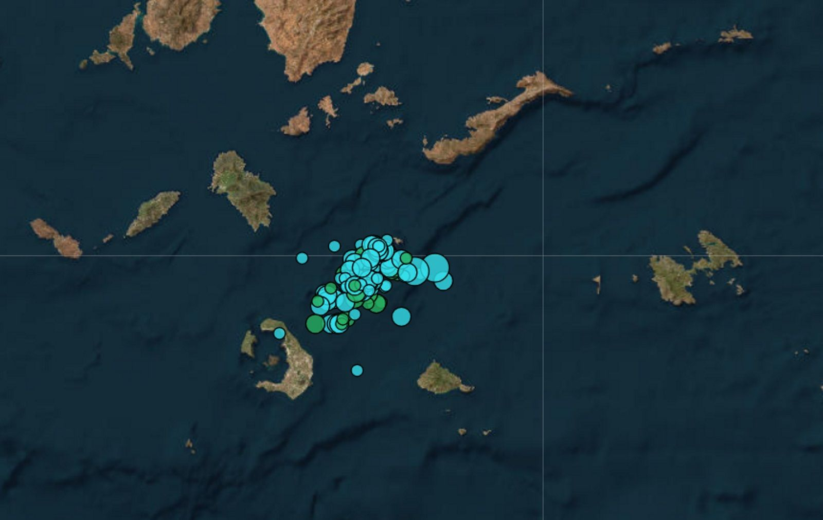 Σεισμική δραστηριότητα στον θαλάσσιο χώρο μεταξύ Σαντορίνης και Αμοργού