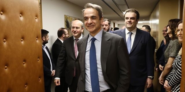 Ο Κυριάκος Μητσοτάκης στο ΥΠΟΙΚ