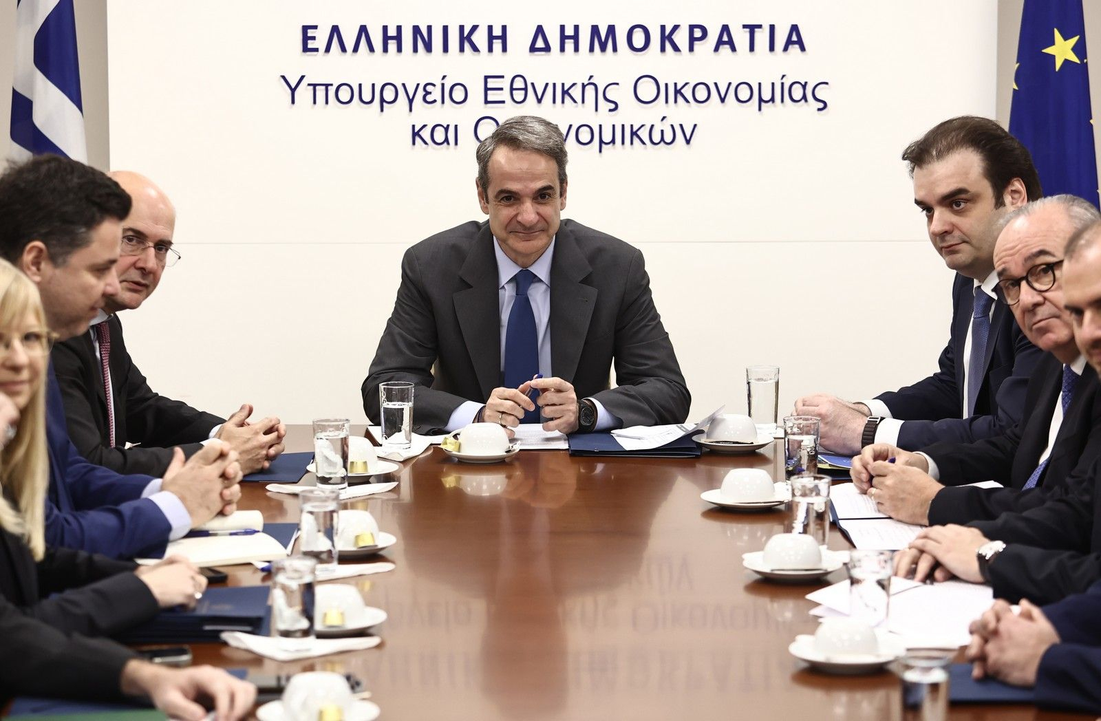 Ο Κυριάκος Μητσοτάκης στο ΥΠΟΙΚ