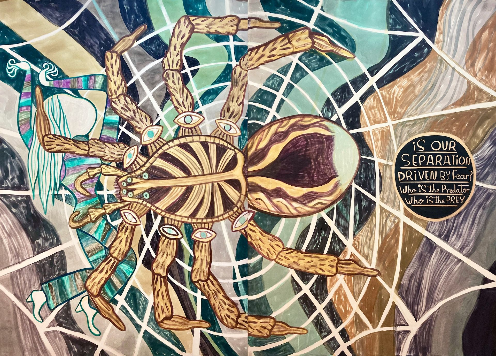 Emma Talbot, Human/Nature (λεπτομέρεια), 2025. Ευγενική παραχώρηση της καλλιτέχνιδος