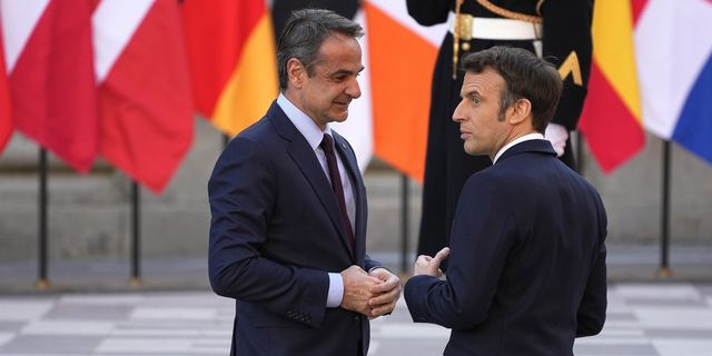 Εμανουέλ Μακρόν και Κυριάκος Μητσοτάκης