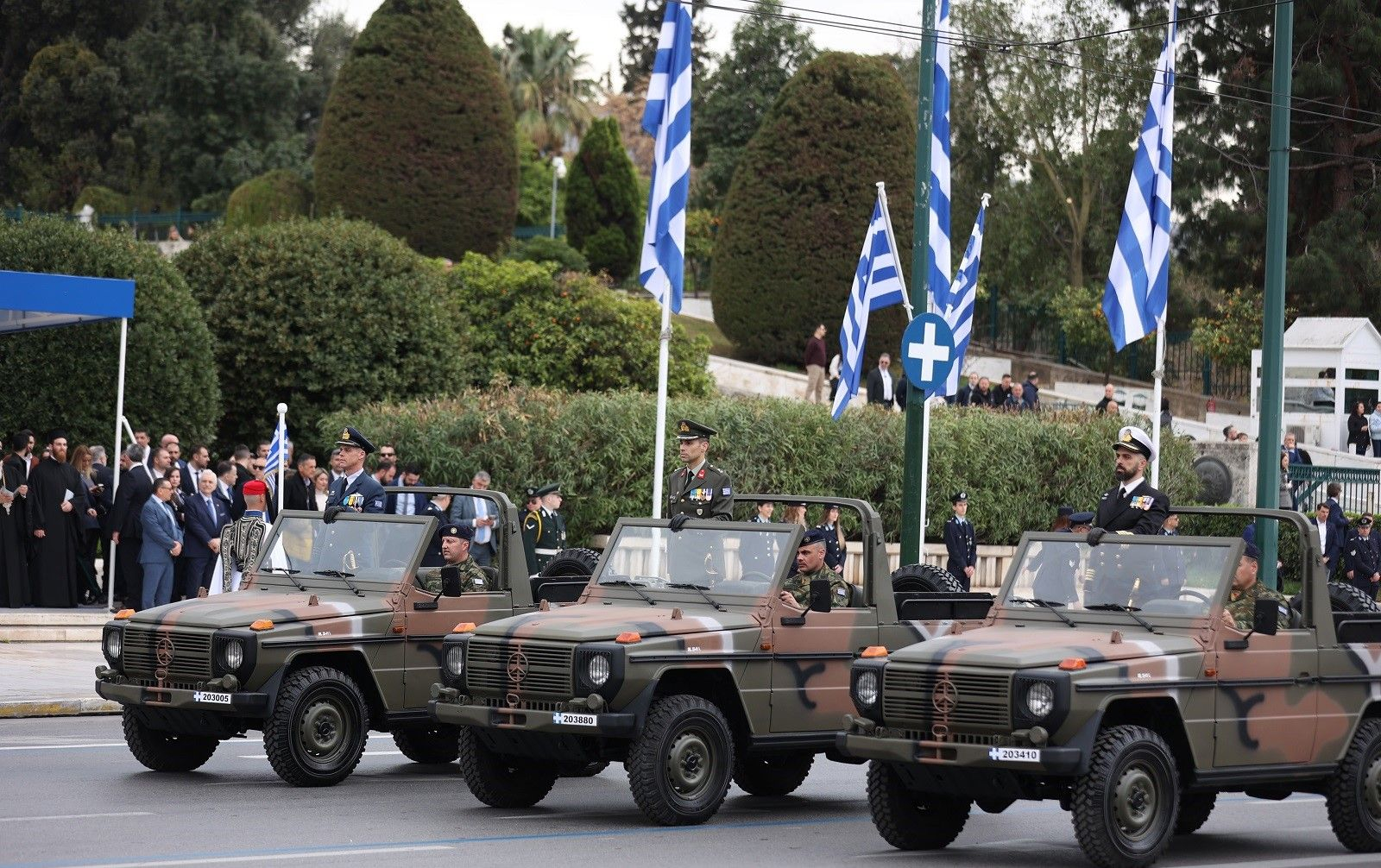 Στρατιωτική παρέλαση στην Αθήνα για την εθνική επέτειο της 25ης Μαρτίου 1821.
