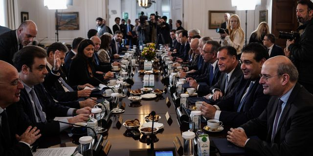 Στιγμιότυπο από το προηγούμενο υπουργικό συμβούλιο της κυβέρνησης