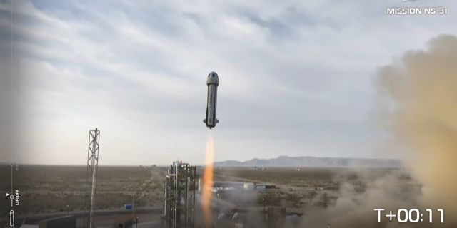 Εκτόξευση του πυραύλου New Shepard της Blue Origin