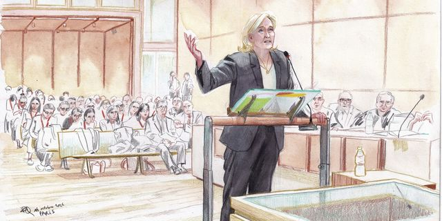 Σκίτσο της Μαρίν Λεπέν