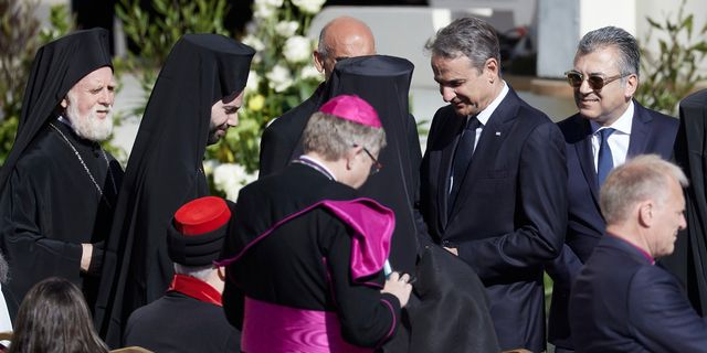 Ο Κυριάκος Μητσοτάκης στην κηδεία του Πάπα Φραγκίσκου