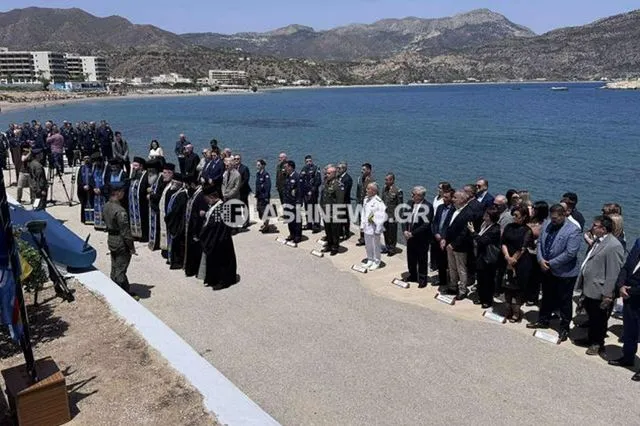 Τιμήθηκε στην Κάρπαθο η μνήμη του Χανιώτη σμηναγού Κώστα Ηλιάκη