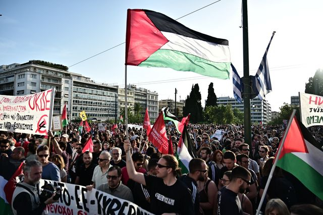 Συγκέντρωση αλληλεγγύης στην Παλαιστίνη στο Σύνταγμα