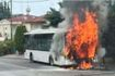 Φωτιά σε λεωφορείο του ΚΤΕΛ Σερρών στη Θεσσαλονίκη