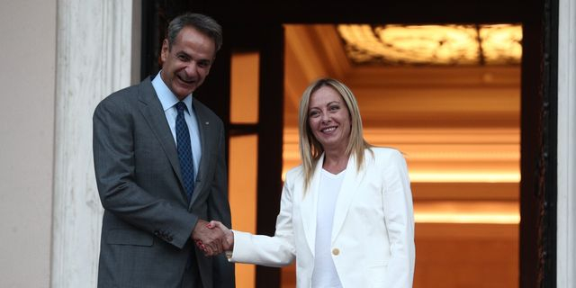 Συνάντηση του Πρωθυπουργού Κυριάκου Μητσοτάκη με τη Πρωθυπουργό της Ιταλίας Τζόρτζια Μελόνι