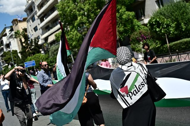 Αθήνα: Μαζική πορεία αλληλεγγύης στην Παλαιστίνη, 77 χρόνια μετά τη Νάκμπα