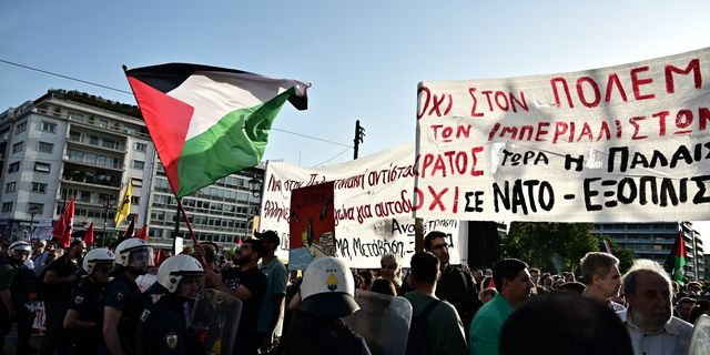 Συγκέντρωση αλληλεγγύης στην Παλαιστίνη στο Σύνταγμα