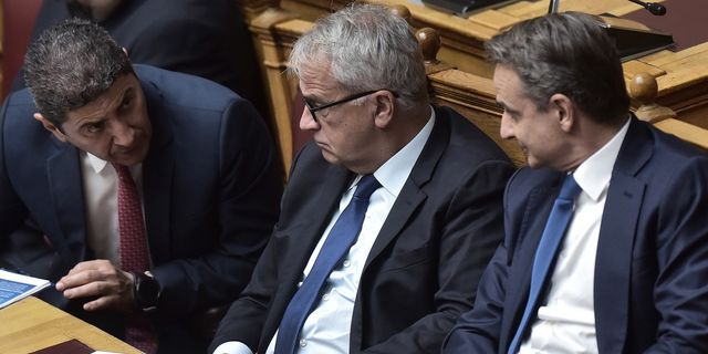 Κυριάκος Μητσοτάκης, Μάκης Βορίδης και Λευτέρης Αυγενάκης