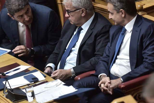 Κυριάκος Μητσοτάκης, Μάκης Βορίδης και Λευτέρης Αυγενάκης