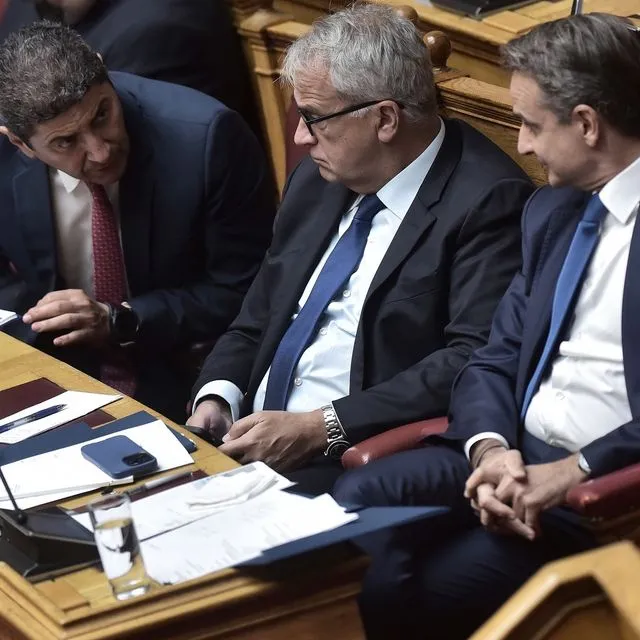 Κυριάκος Μητσοτάκης, Μάκης Βορίδης και Λευτέρης Αυγενάκης
