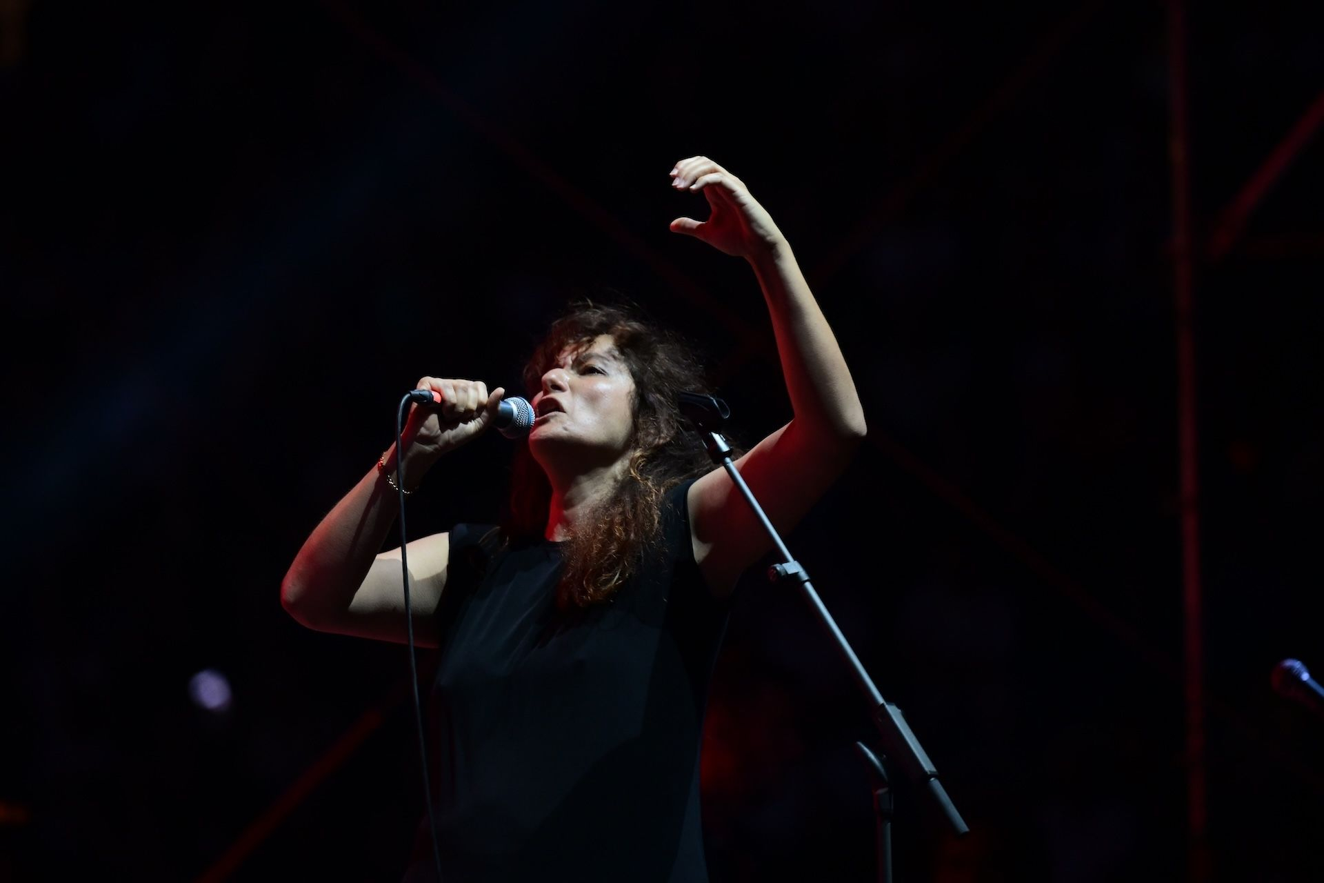 Συναυλία - αφιέρωμα για τα 100 χρόνια από τη γέννηση του Μίκη Θεοδωράκη από την Κεντρική Επιτροπή του ΚΚΕ στο Παναθηναϊκό Στάδιο (Καλλιμάρμαρο), με τίτλο "Κοντά σας όλη μου η ζωή", Τετάρτη 25 Ιουνίου 2025. Στην συναυλία συμμετείχαν οι, Γεράσιμος Ανδρεάτος, Ρίτα Αντωνοπούλου, Παντελής Θαλασσινός, Άγγελος Θεοδωράκης, Βιολέτα Ίκαρη, Βασίλης Λέκκας, Κώστας Μακεδόνας, Μανώλης Μητσιάς, Δημήτρης Μπάσης, Γιώτα Νέγκα, Γιώργος Νταλάρας, Βασίλης Παπακωνσταντίνου, Μίλτος Πασχαλίδης, Παναγιώτης Πετράκης, Άλκηστις Πρωτοψάλτη, Αγγελική Τουμπανάκη, Κώστας Τριανταφυλλίδης, Διονύσης Τσακνής, Μαρία Φαραντούρη, Μάριος Φραγκούλης, "Κοινοί Θνητοί". (ΤΑΤΙΑΝΑ ΜΠΟΛΑΡΗ/EUROKINISSI)