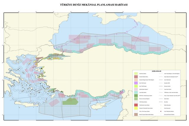 Η Τουρκία κοινοποίησε στην UNESCO χάρτη με τον θαλάσσιο χωροταξικό σχεδιασμό – “Κόβει” το Αιγαίο στα δύο