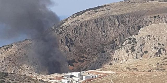 Φωτιά στην Ύδρα σε χώρο εναπόθεσης απορριμμάτων